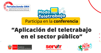 Conferencia online "Aplicación del teletrabajo en el sector público" del SERVIR