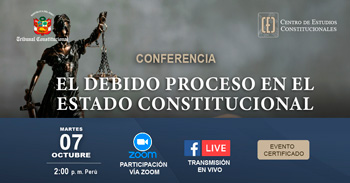 Conferencia online  "El debido proceso en el estado constitucional" del CEC