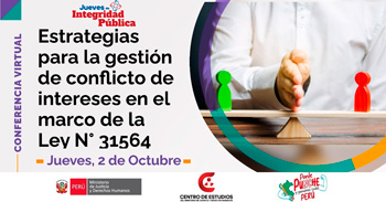 Conferencia online "Estrategias para la gestión de conflicto de intereses en el marco de la Ley 31564" 