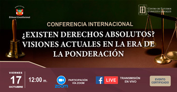 Conferencia online  "¿Existen derechos absolutos? Visiones actuales en la era de la ponderación" del CEC