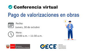 Conferencia online gratis "Pago de valorizaciones en obras" del OECE