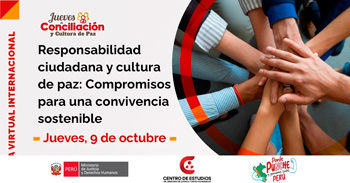 Conferencia online "Responsabilidad ciudadana y cultura de paz: Compromisos para una convivencia sostenible"
