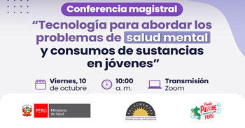 Conferencia online Tecnología para abordar los problemas de salud mental y consumo de sustancias en jóvenes