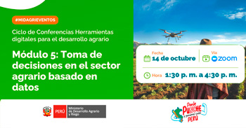 Conferencia online "Toma de decisiones en el sector agrario basado en dato" del MIDAGRI