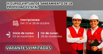 Curso online de "Saneamiento de la Propiedad Estatal" de la SBN