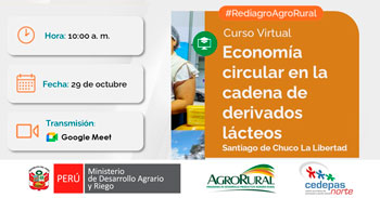 Curso online gratis "Economía circular en la cadena de derivados lácteos" de Agro Rural