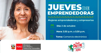 Evento online "Comercio electrónico" del MIMP 