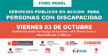 Foro presencial "Servicios Públicos en Acción para Personas con Discapacidad"
