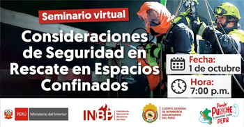 Seminario online Consideraciones de Seguridad en Rescate en Espacios Confinados 