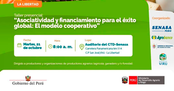 Taller presencial: "Asociatividad y Financiamiento para el Éxito Global: El Modelo Cooperativo" del MIDAGRI