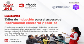 Taller presencial "Inducción para el acceso de información electoral y política" del JNE