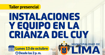 Taller presencial "Instalaciones y equipo en la crianza del cuy" de la Municipalidad de Lima