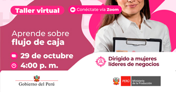 Taller  online "Aprende sobre flujo de caja" del PRODUCE