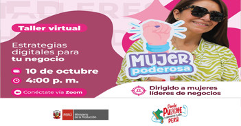 Taller online gratis "Estrategias digitales para tu negocio" de PRODUCE