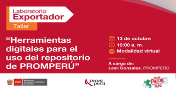 Taller online "Herramientas digitales para el uso del repositorio de PROMPERÚ"