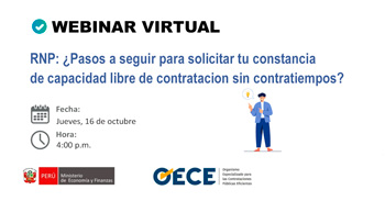 Webinar del RNP: ¿Pasos a seguir para solicitar tu constancia de capacidad libre de contratacion sin contratiempos?