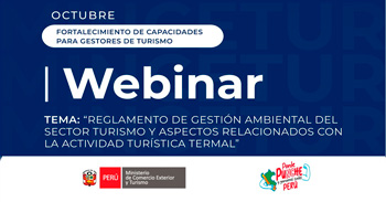 Webinar Reglamento de Gestión Ambiental del Sector Turismo y aspectos relacionados con la actividad turística termal
