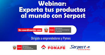 Webinar online "Exporta tus productos al mundo con Serpost"