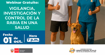 Webinar virtual "Vigilancia, investigación y control de la rabia en una salud" 