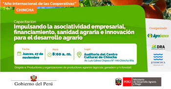 Capacitación presencial "Impulso a la asociatividad e innovación para el desarrollo agrario"