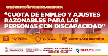  Capacitación online gratis "Cuota de Empleo y Ajustes Razonables para las Personas con Discapacidad" 