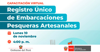 Capacitación online "Registro Único de Embarcaciones Pesqueras Artesanales (OROP-PS)" de PRODUCE