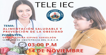 Capacitación virtual sobre "Alimentación saludable y prevención de la obesidad" del Hospital Rezola Cañete