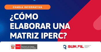 Charla online "¿Cómo elaborar una Matriz IPERC?" de la SUNAFIL