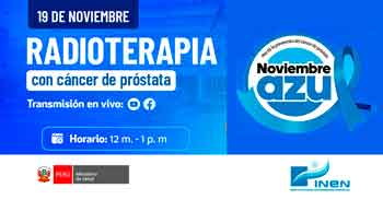 Charla online gratis "Radioterapia y cáncer de próstata" del INEN