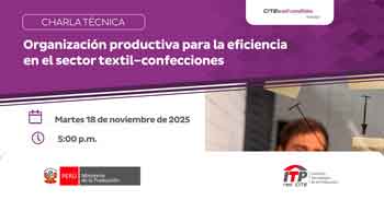  Charla online "Textiles con respaldo técnico" del CITEtextil camélidos Arequipa