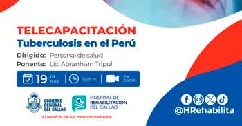 Charla online "Tuberculosis en el Perú" Hospital de Rehabilitación del Callao
