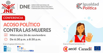 Conferencia presencial "Acoso político contra las mujeres" del JNE