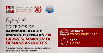 Conferencia online "Criterios de admisibilidad e improcedencias en la presentación de demandas civiles"