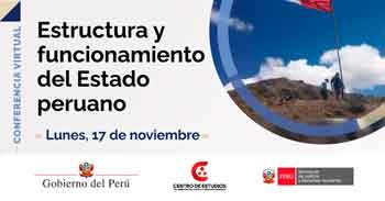 Conferencia online "Estructura y funcionamiento del Estado peruano"  del MINJUSDH