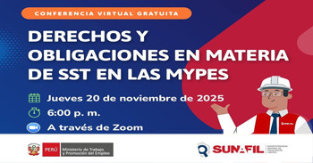 Conferencia online gratis "Derechos y obligaciones en materia de SST en las MYPES" de la SUNAFIL
