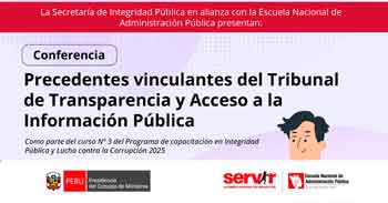 Conferencia online Precedentes vinculantes del Tribunal de Transparencia y Acceso a la Información Pública