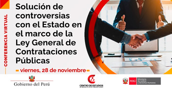 Conferencia online "Solución de controversias con el Estado de la Ley General de Contrataciones Públicas"  