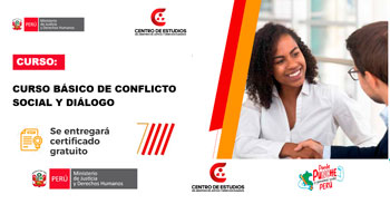 Curso Mooc: "Básico de Conflicto Social y Diálogo" del MINJUSDH