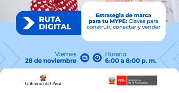 Curso online "Estrategia de marca para tu MYPE" de PRODUCE