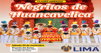 Evento presencial "La danza Negritos de Huancavelica" de la Gerencia de Cultura MML