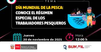 Evento online "Día mundial de la pesca: conoce el régimen especial de los trabajadores pesqueros"