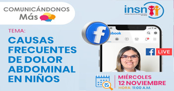 Evento online gratis "Causas frecuentes de dolor abdominal en niños" del INSNSB