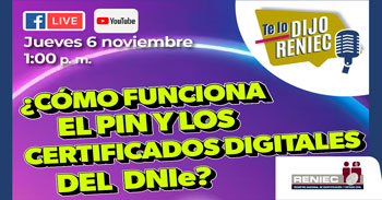 Evento online gratis "¿Cómo funciona el pin y los certificados digitales del DNIe?"
