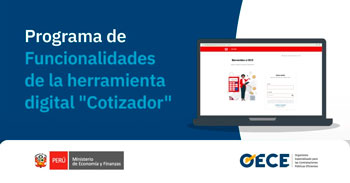 Evento online "Programa de Funcionalidades de la herramienta digital "Cotizador"" del OECE