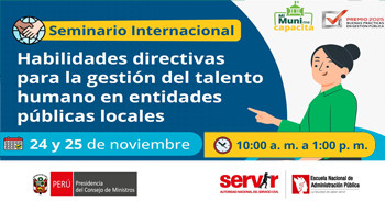 Seminario online "Habilidades directivas para la gestión del talento humano en entidades públicas locales" 