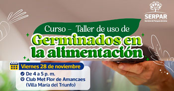 Taller presencial Germinados en la alimentación del SERPAR