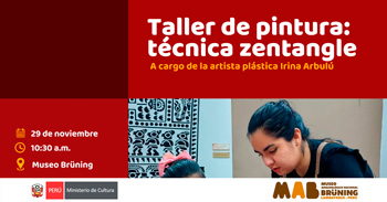 Taller presencial "Pintura: técnica de zentangle" del Museo Arqueológico Nacional Brüning