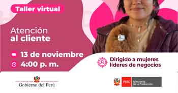Taller online "Atención al cliente" de PRODUCE