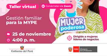 Taller online "Gestión familiar para la MYPE" de PRODUCE