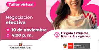 Taller online "Negociación Efectiva " del PRODUCE